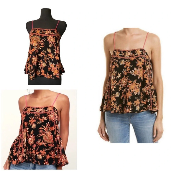 Free People Womens Sweet Talk Printed Camisole Small - Picture 1 of 8
